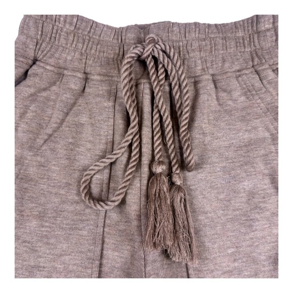 Moon River NWT Fleece Lined Tassel Jogger Neutral Brown XS - Picture 6 of 15